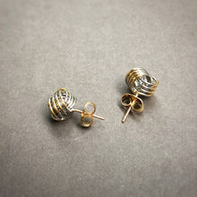 Load image into Gallery viewer, Two-Tone Classic Knot Stud Earrings
