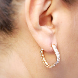 Chunky Square Hoop Earrings