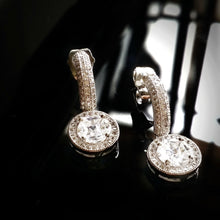 Load image into Gallery viewer, Cinderella Drop Earrings in Whitegold Tone
